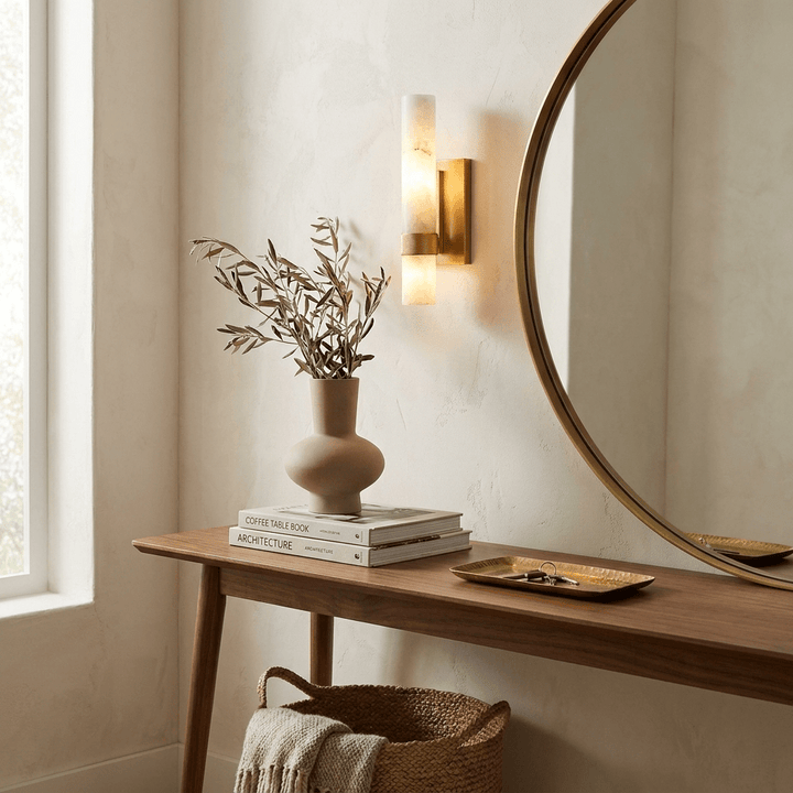Elaris Alabaster Tube Wall Sconce - Vakkerlight