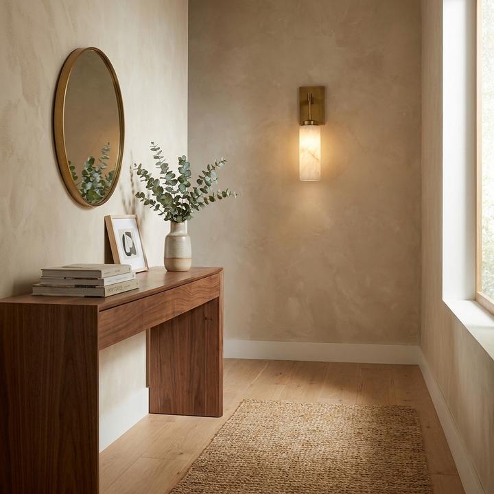 Elbow Alabaster Wall Sconce