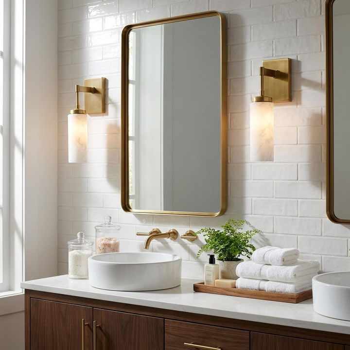 Elbow Alabaster Wall Sconce