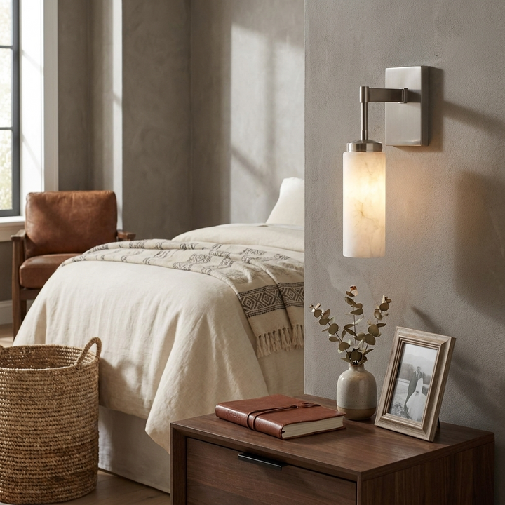 Elbow Alabaster Wall Sconce