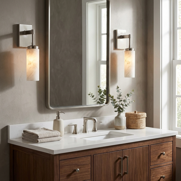 Elbow Alabaster Wall Sconce
