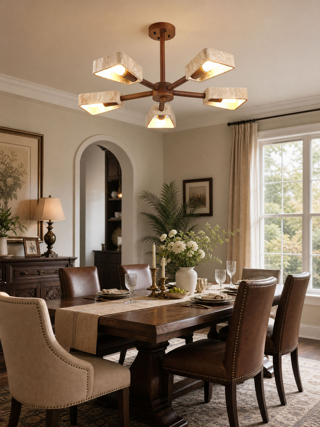 Elementa Travertone Chandelier - Vakkerlight