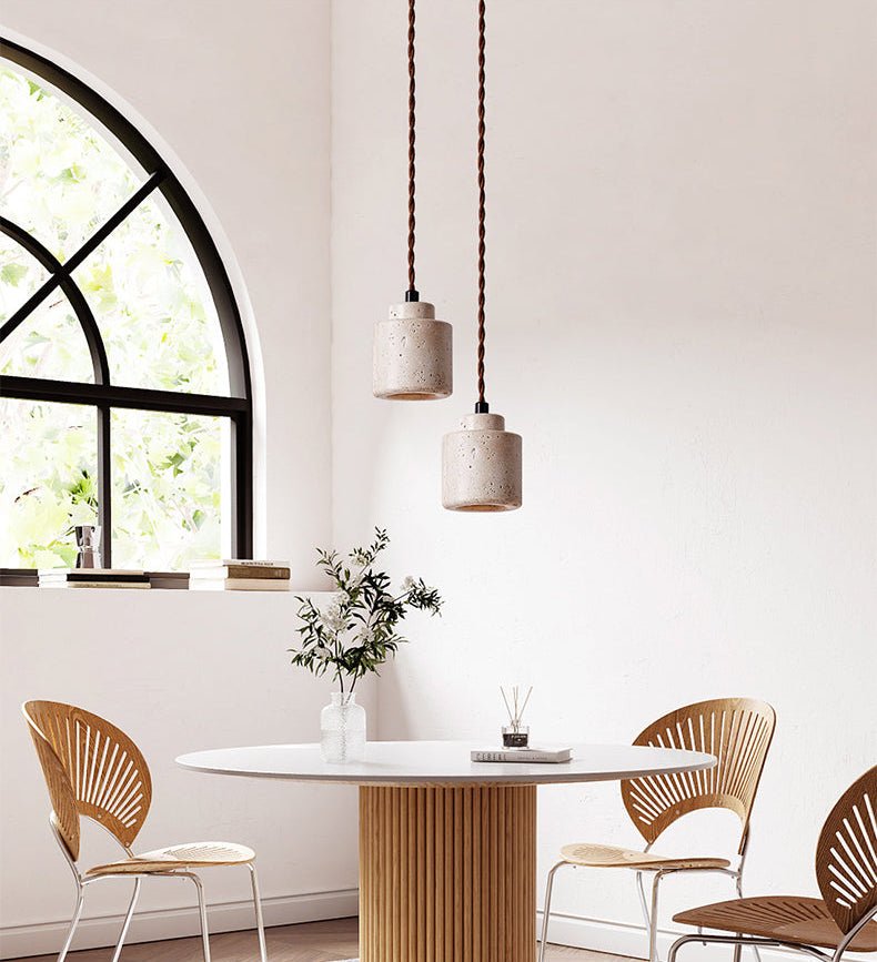 Elemental Travertine Mini Pendant Lamp - Vakkerlight