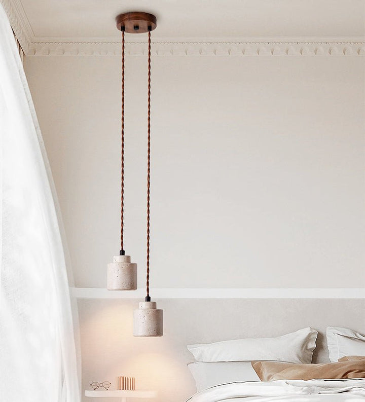 Elemental Travertine Mini Pendant Lamp - Vakkerlight