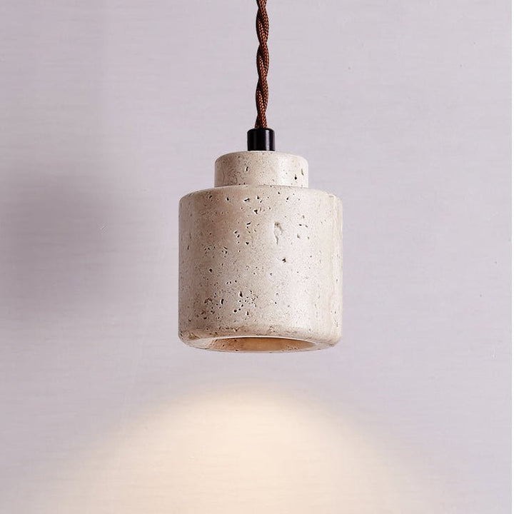Elemental Travertine Mini Pendant Lamp - Vakkerlight