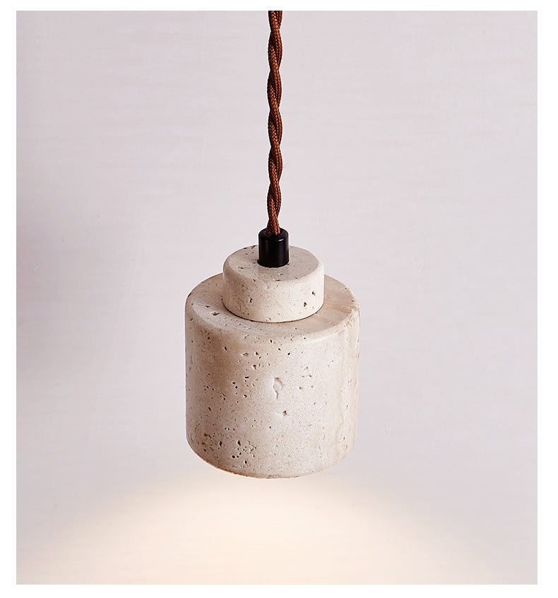 Elemental Travertine Mini Pendant Lamp - Vakkerlight