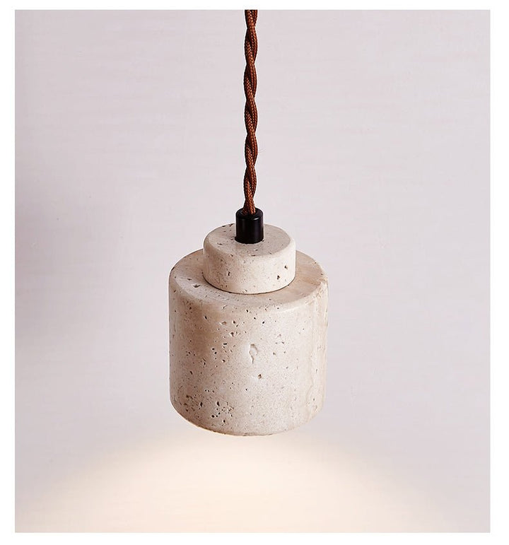 Elemental Travertine Mini Pendant Lamp - Vakkerlight