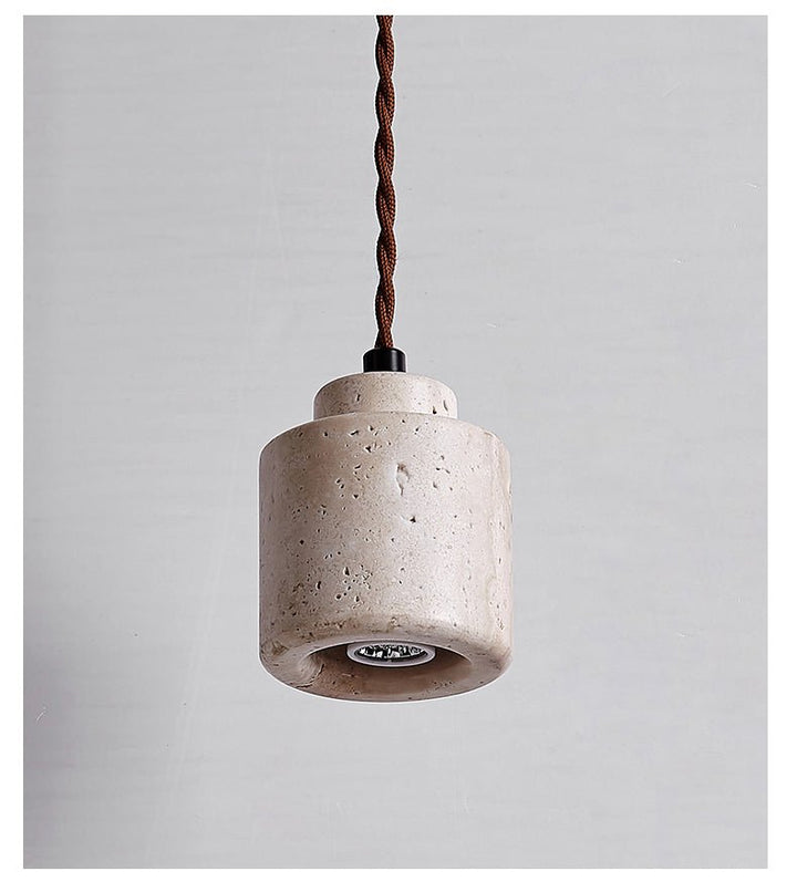 Elemental Travertine Mini Pendant Lamp - Vakkerlight