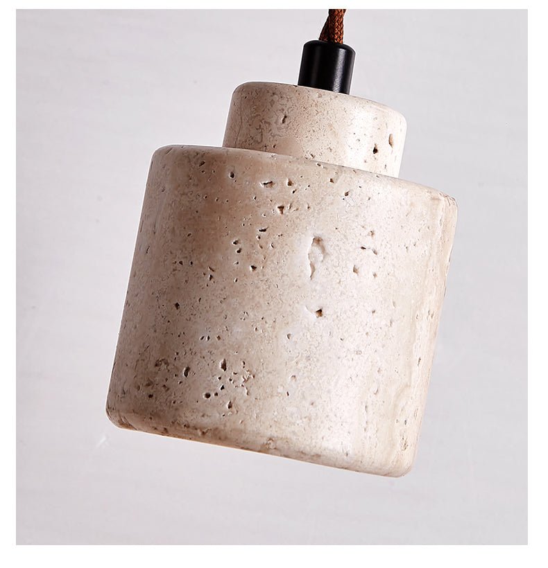 Elemental Travertine Mini Pendant Lamp - Vakkerlight