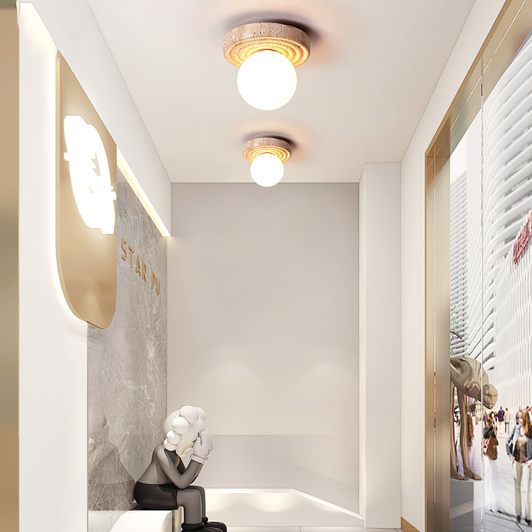 Elira Travertine Ceiling Light - Vakkerlight