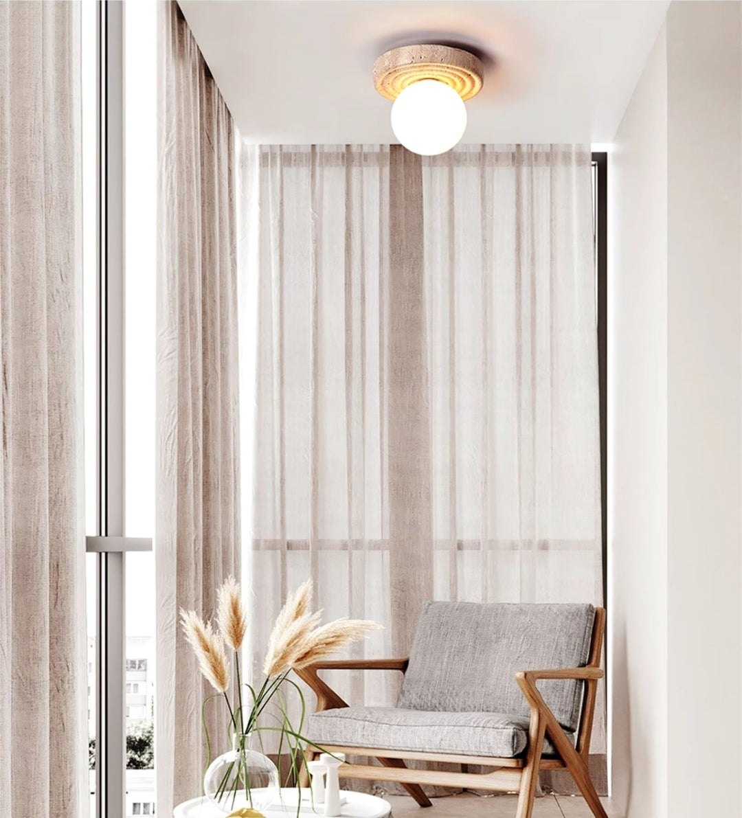 Elira Travertine Ceiling Light - Vakkerlight