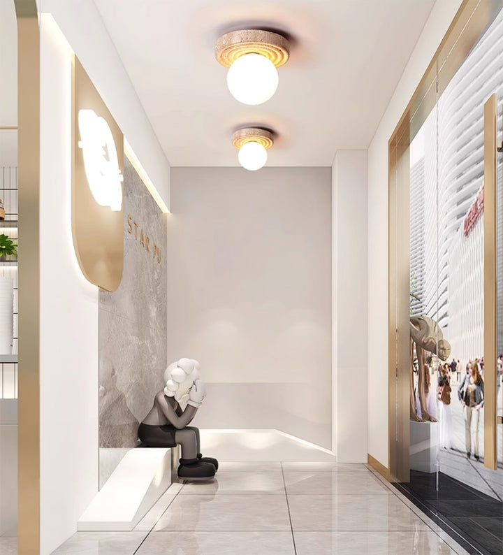 Elira Travertine Ceiling Light - Vakkerlight