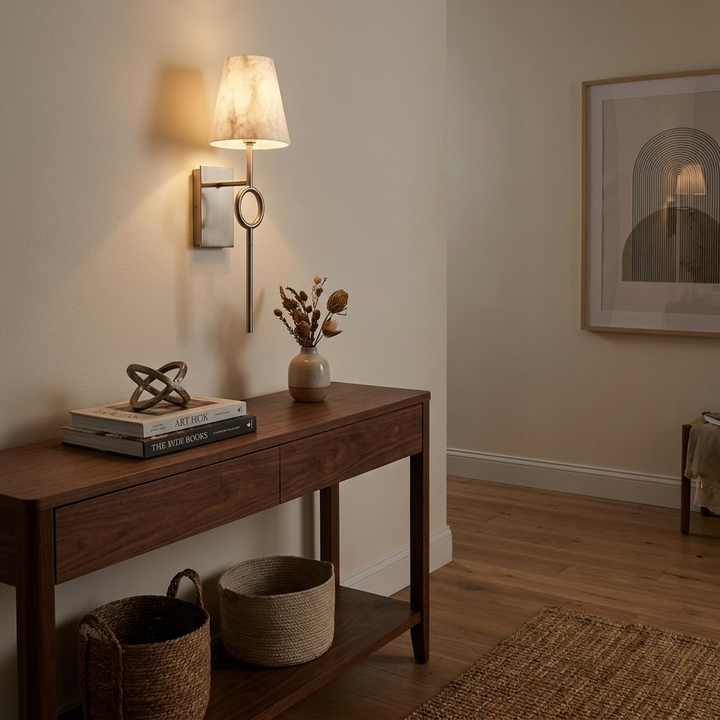 Ellery Alabaster Cone Sconce