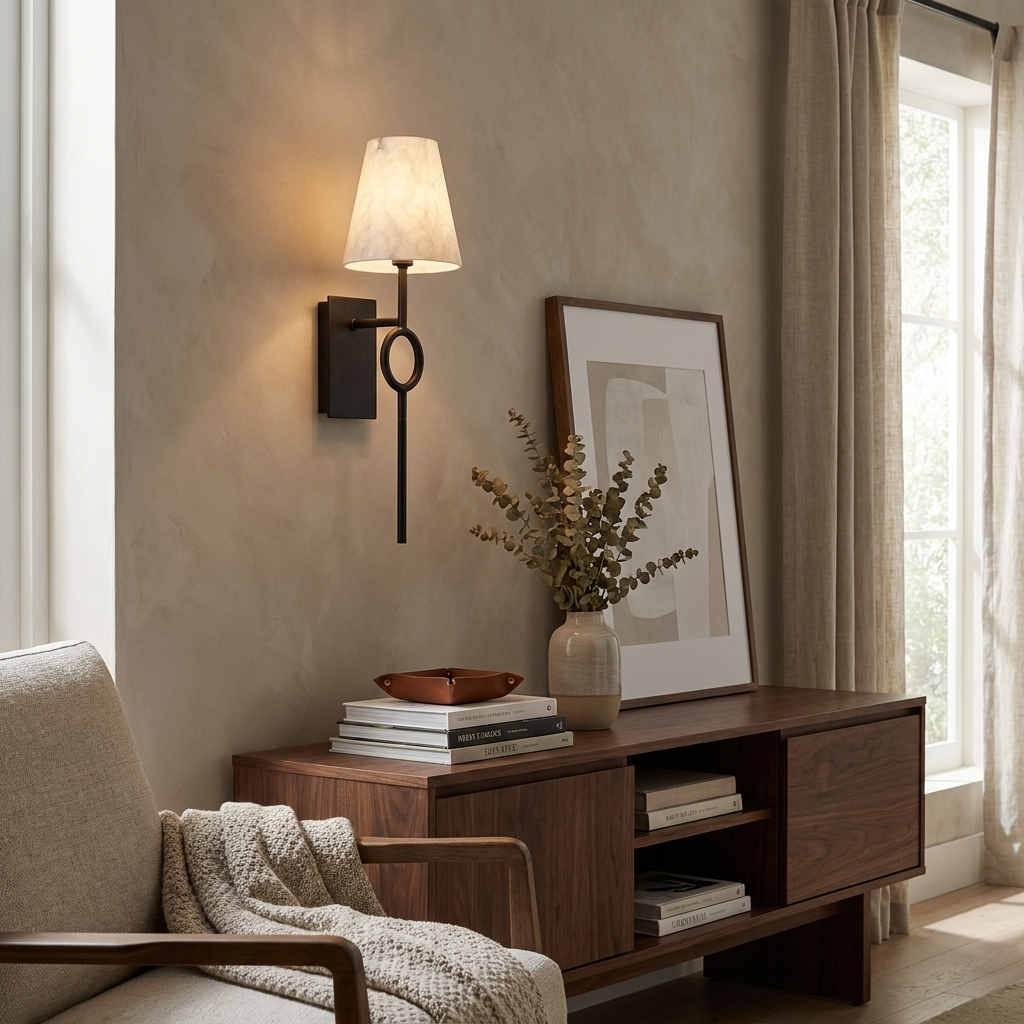 Ellery Alabaster Cone Sconce