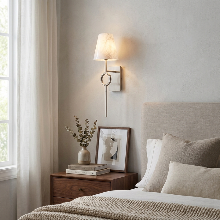 Ellery Alabaster Cone Sconce