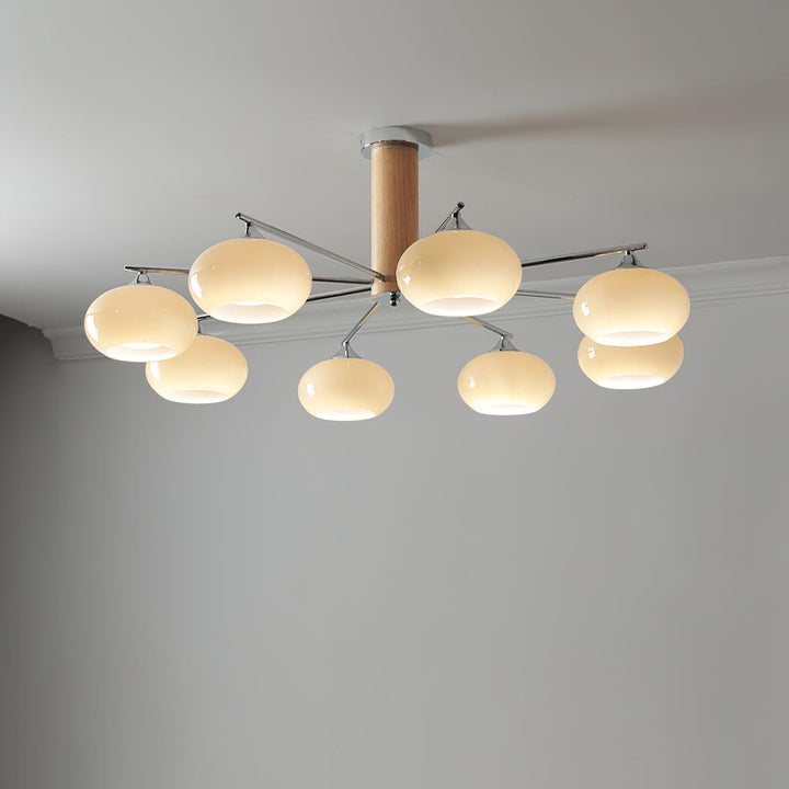 Elliptical Persimmon Chandelier - Vakkerlight