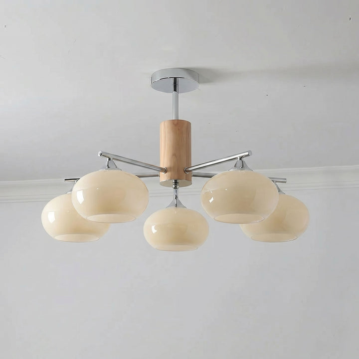 Elliptical Persimmon Chandelier - Vakkerlight
