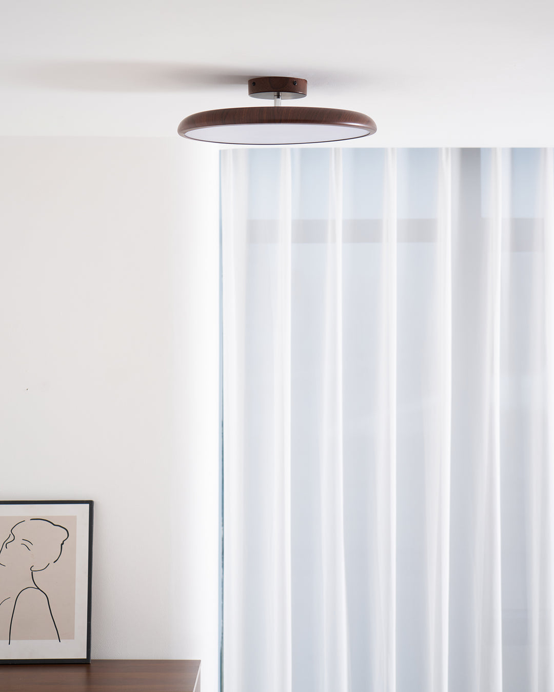 Lola Wood Grain Adjustable Ceiling Lamp