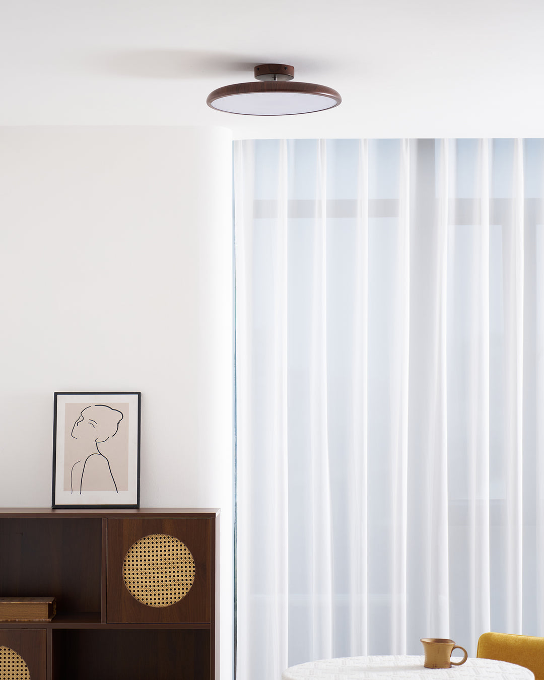 Lola Wood Grain Adjustable Ceiling Lamp