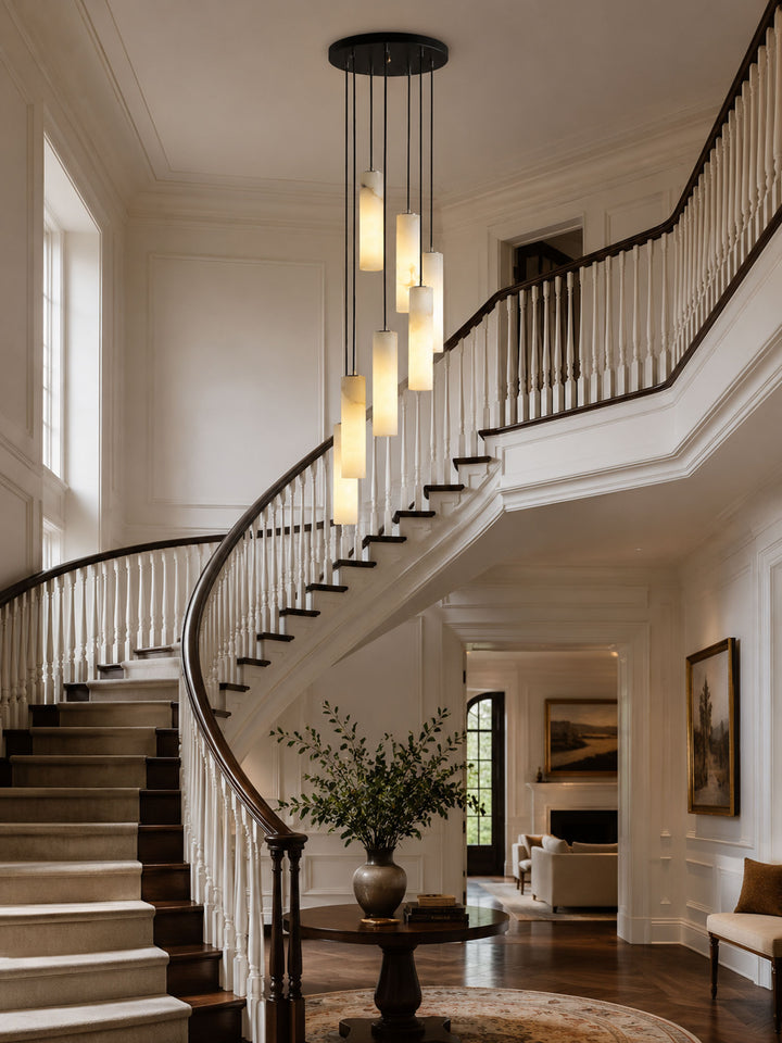 Elongated Alabaster Cluster Pendant Lamp - Vakkerlight