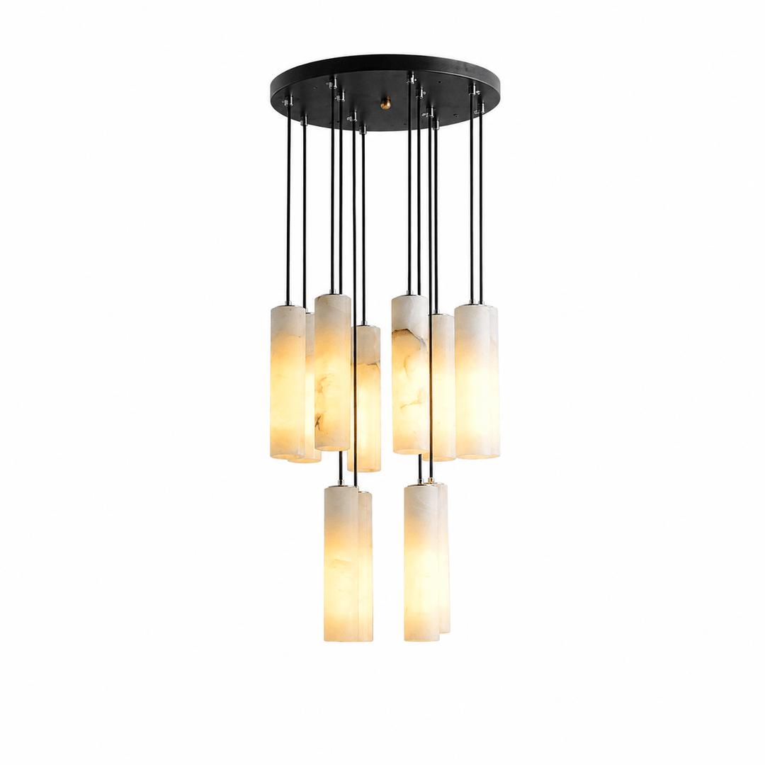 Elongated Alabaster Cluster Pendant Lamp - Vakkerlight