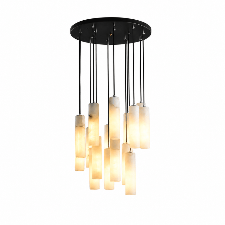 Elongated Alabaster Cluster Pendant Lamp - Vakkerlight