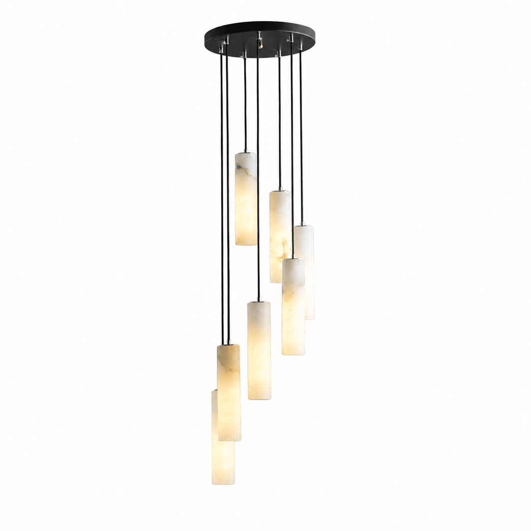 Elongated Alabaster Cluster Pendant Lamp - Vakkerlight