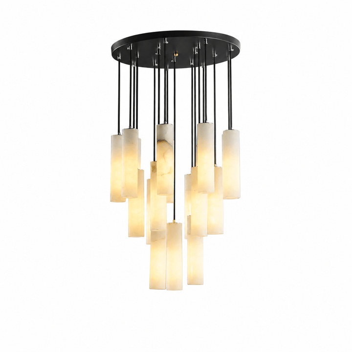 Elongated Alabaster Cluster Pendant Lamp - Vakkerlight