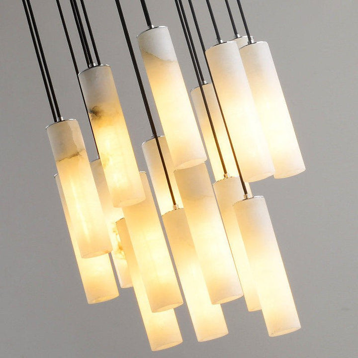 Elongated Alabaster Cluster Pendant Lamp - Vakkerlight