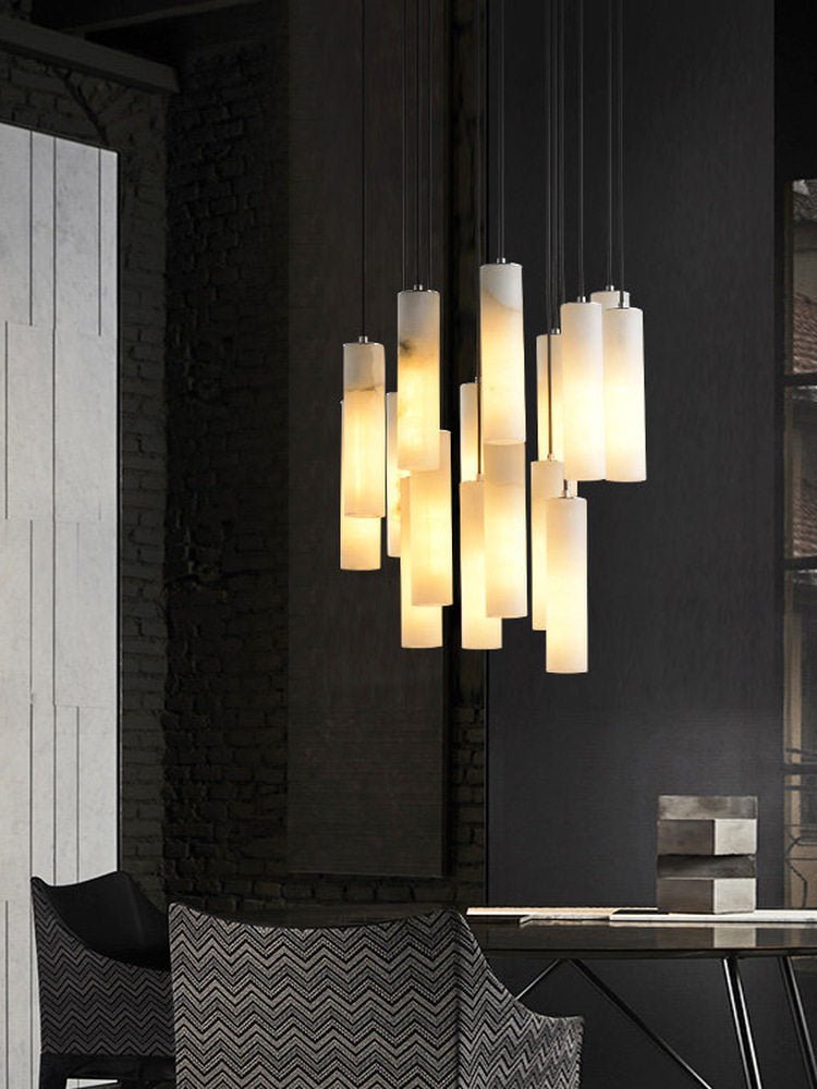 Elongated Alabaster Cluster Pendant Lamp - Vakkerlight