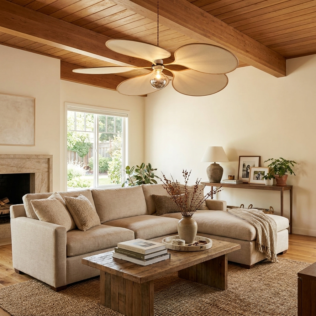 Elowen Fabric Petal Pendant Light