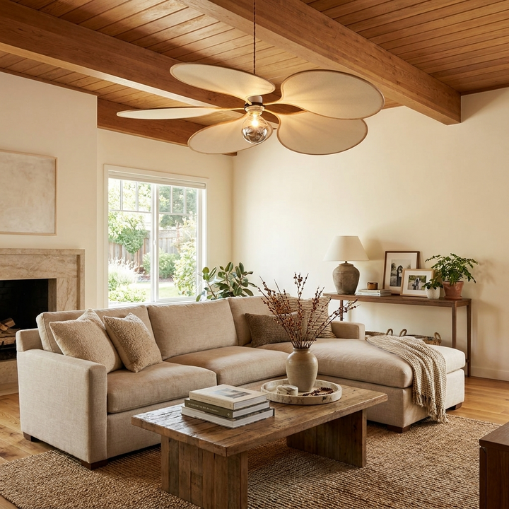 Elowen Fabric Petal Pendant Light