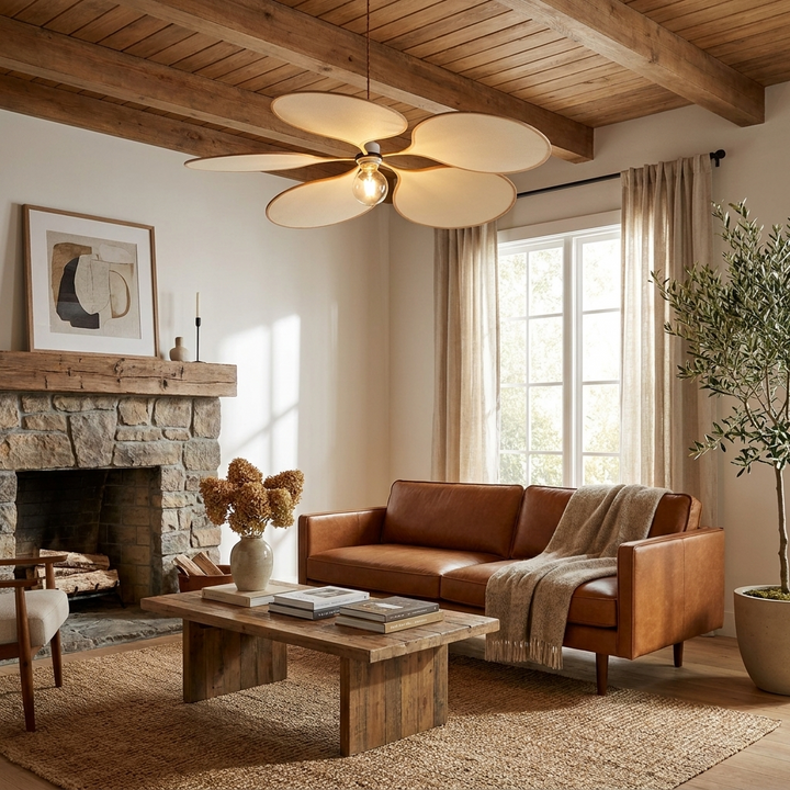 Elowen Fabric Petal Pendant Light