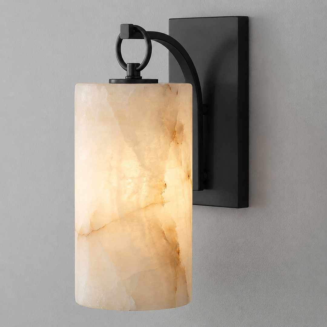Elowen Alabaster Lantern Wall Sconce