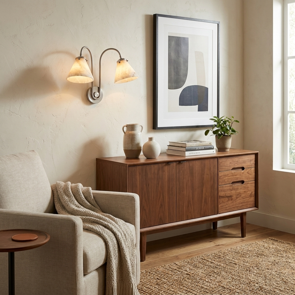 Elowen Alabaster Twin Wall Sconce