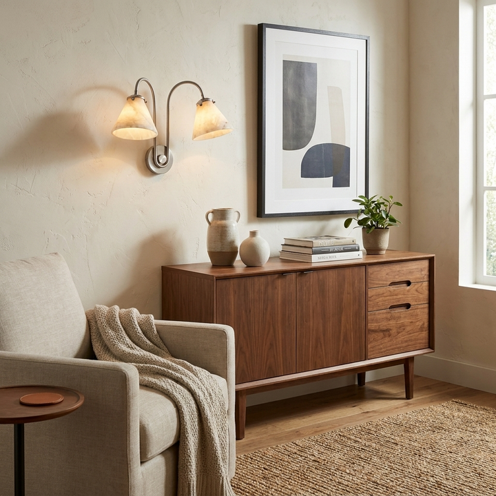 Elowen Alabaster Twin Wall Sconce