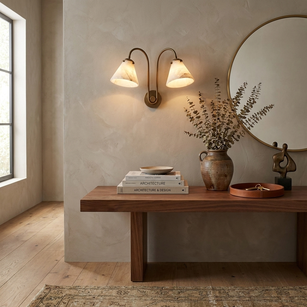 Elowen Alabaster Twin Wall Sconce