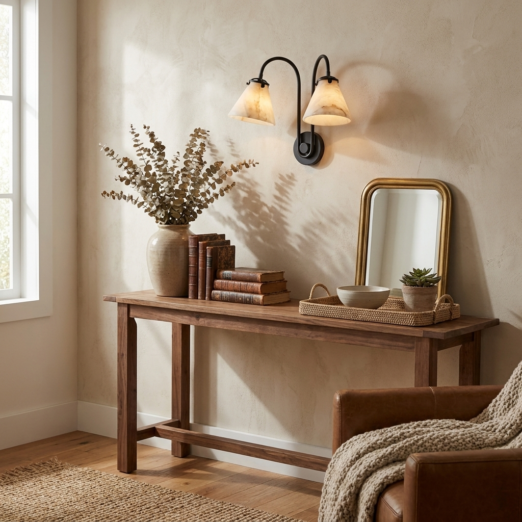 Elowen Alabaster Twin Wall Sconce