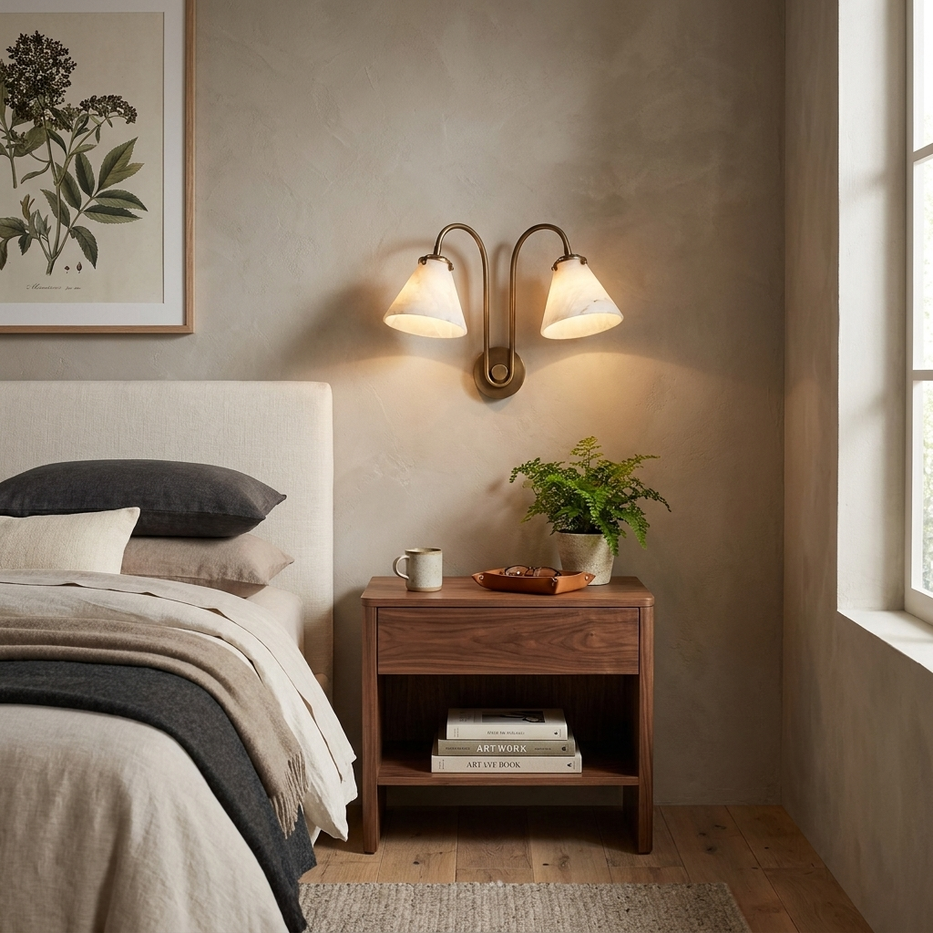 Elowen Alabaster Twin Wall Sconce