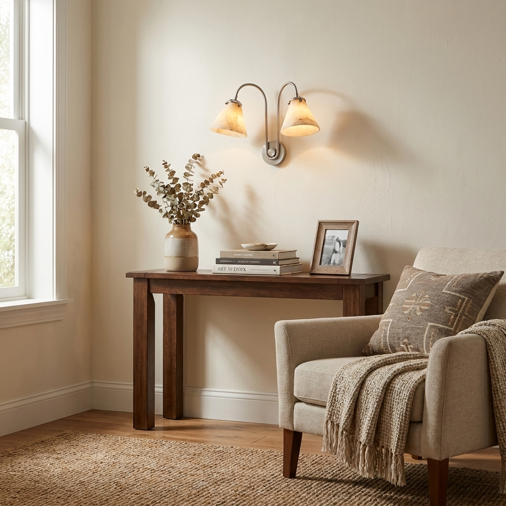 Elowen Alabaster Twin Wall Sconce