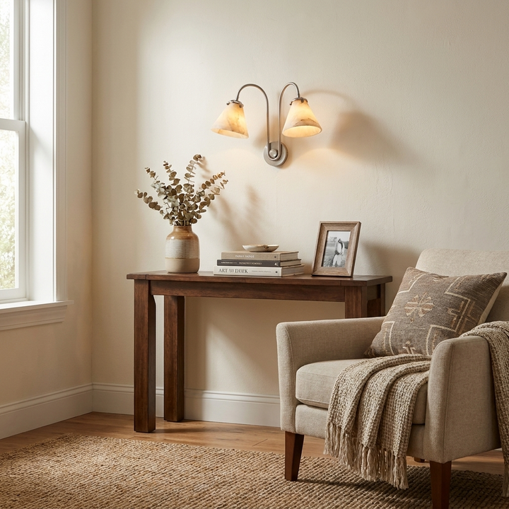 Elowen Alabaster Twin Wall Sconce