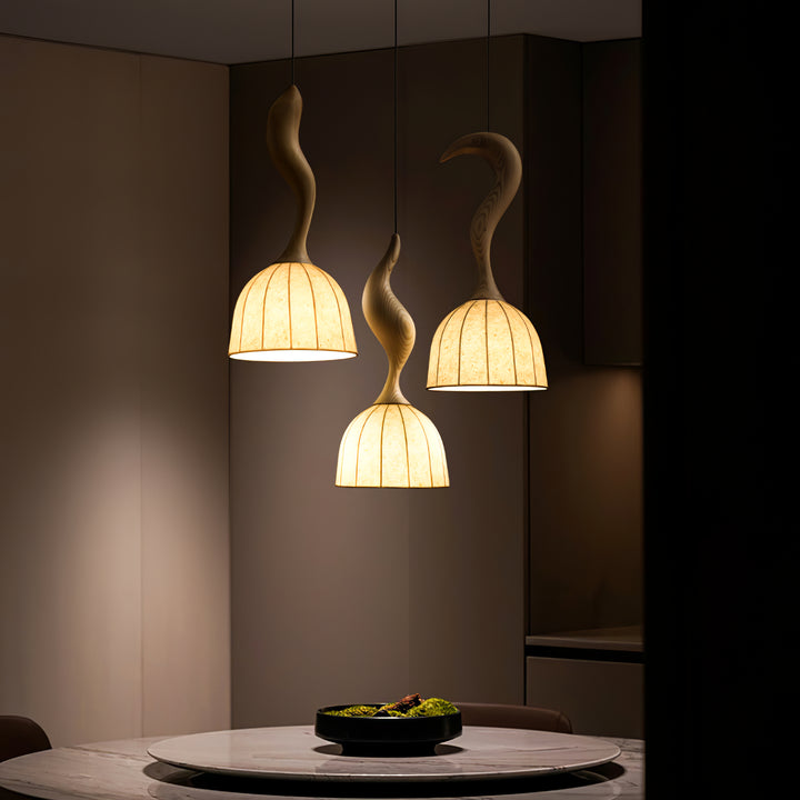 Elowen Twisted Wood Pendant Light - Vakkerlight