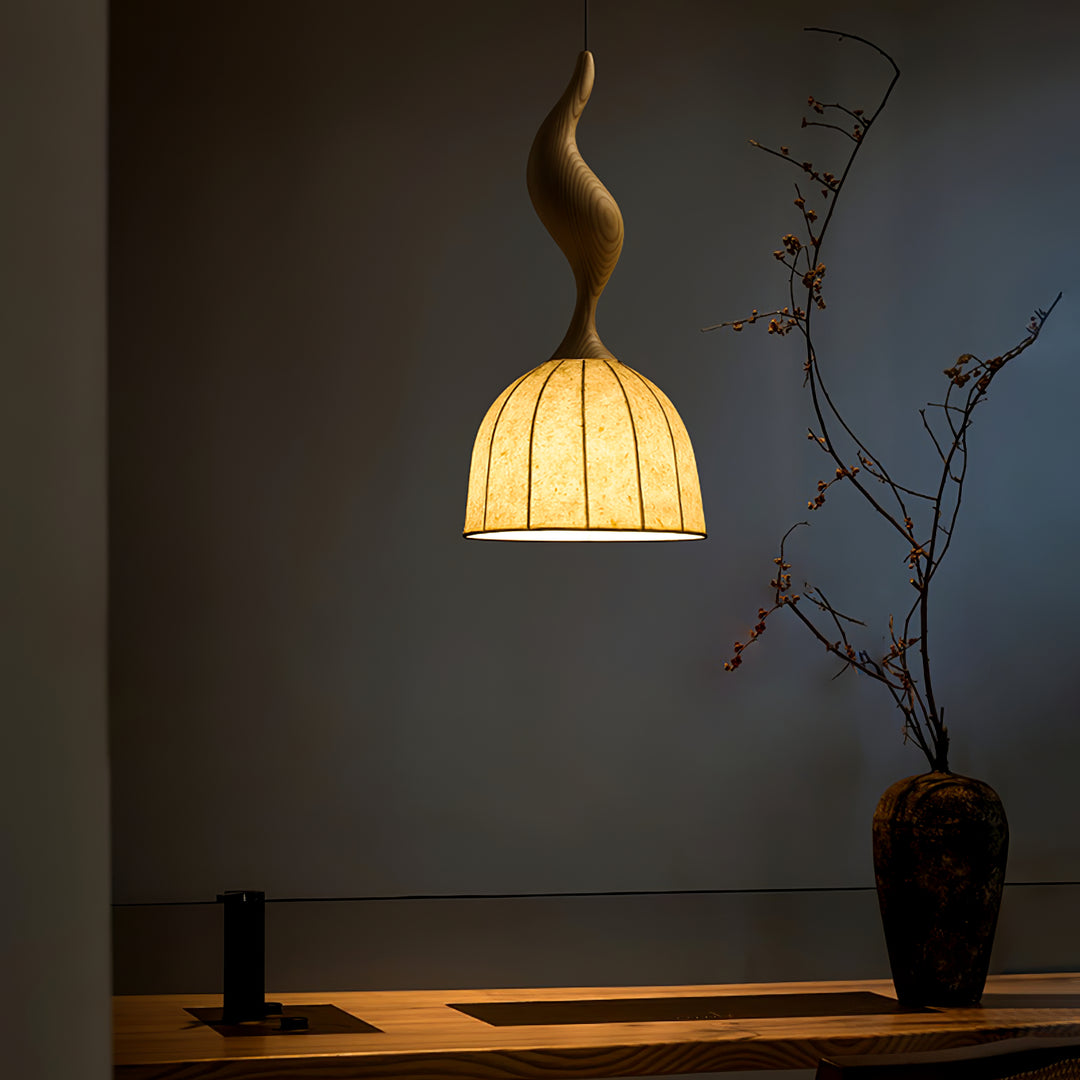Elowen Twisted Wood Pendant Light - Vakkerlight