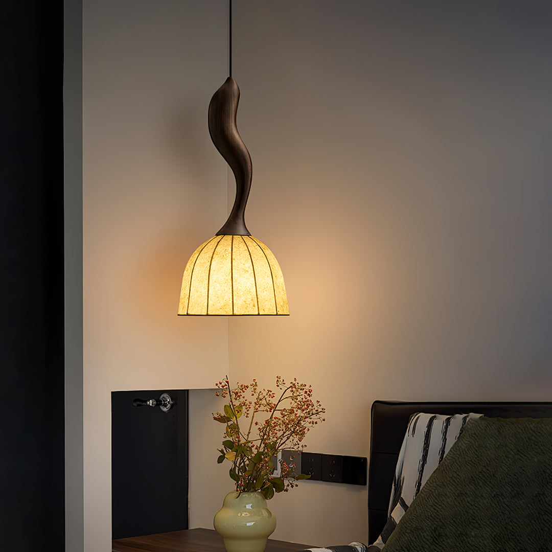 Elowen Twisted Wood Pendant Light - Vakkerlight