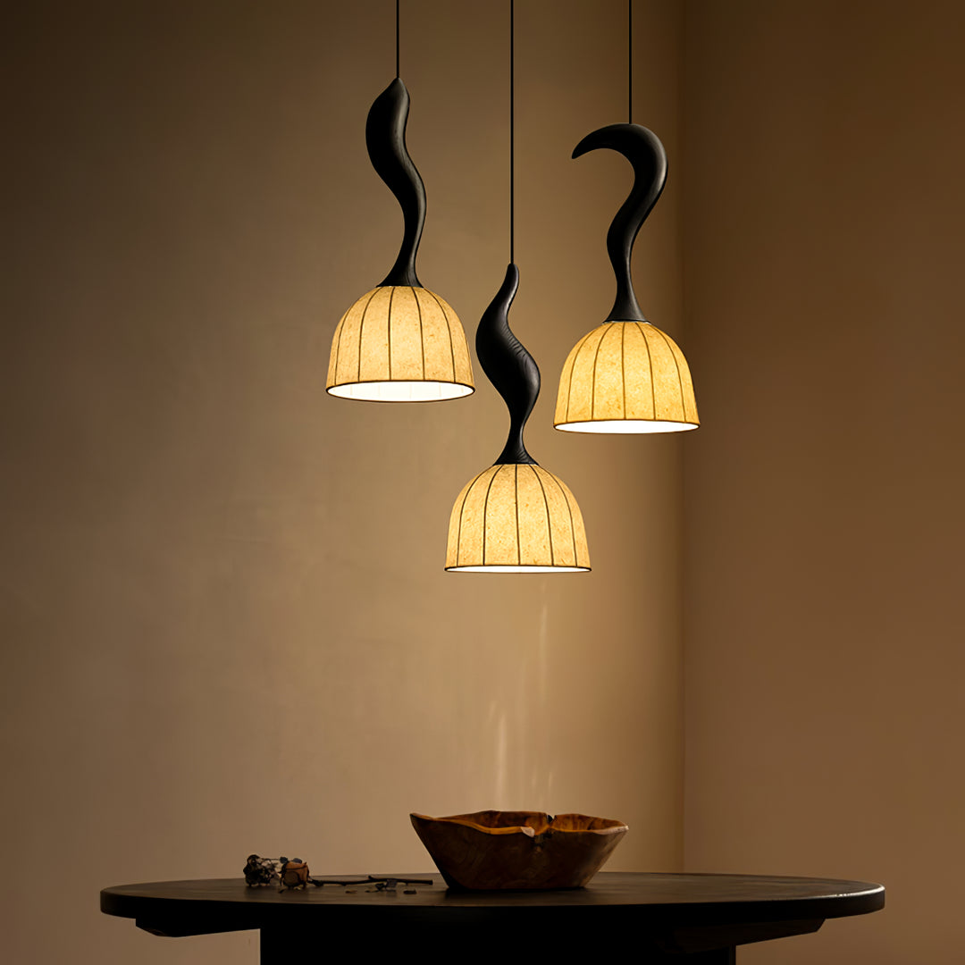 Elowen Twisted Wood Pendant Light - Vakkerlight