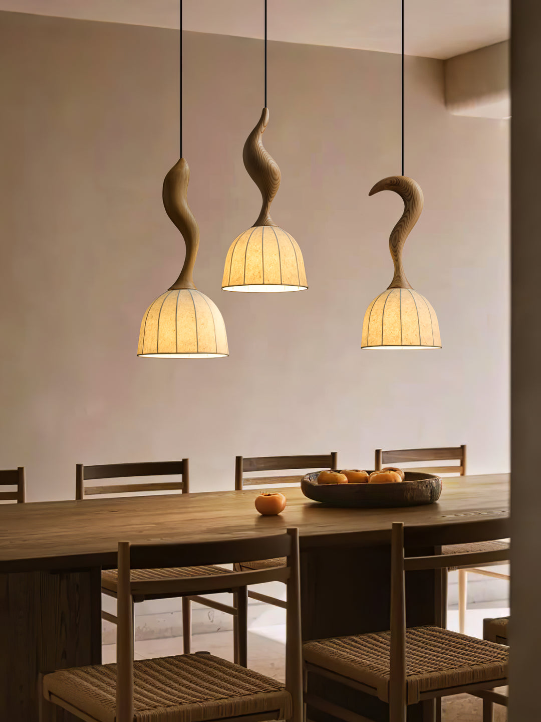 Elowen Twisted Wood Pendant Light - Vakkerlight