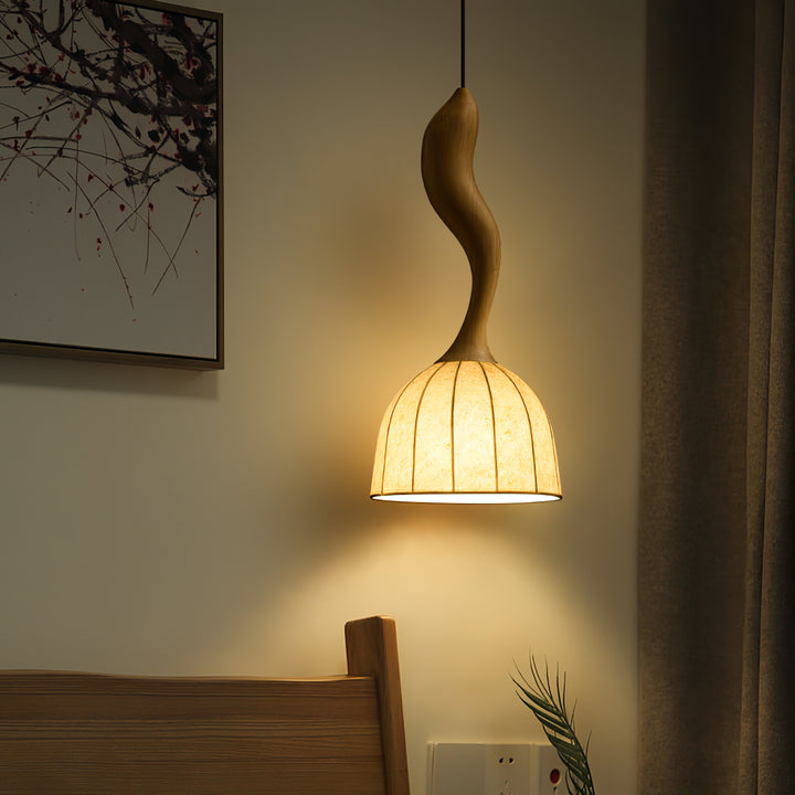 Elowen Twisted Wood Pendant Light - Vakkerlight