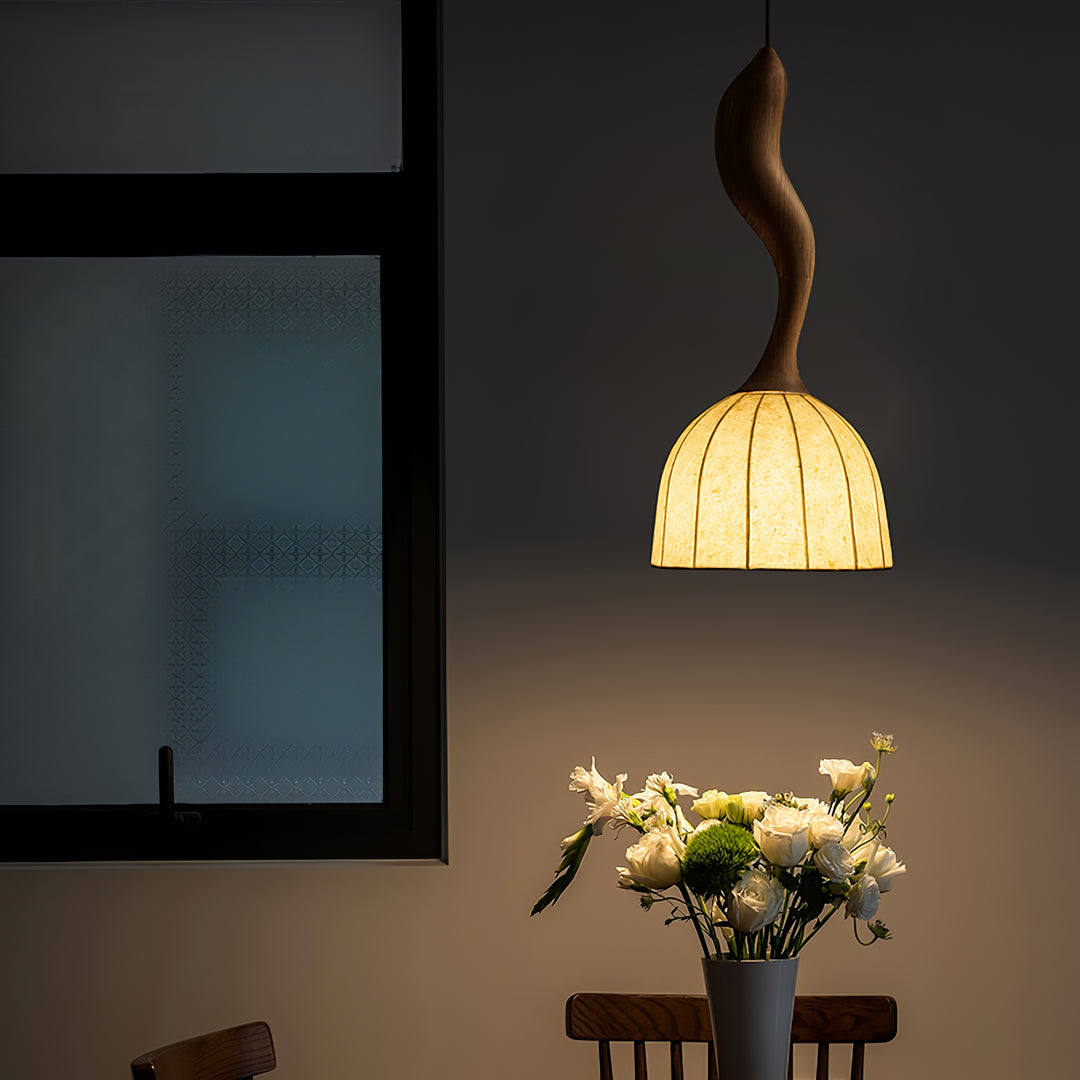 Elowen Twisted Wood Pendant Light - Vakkerlight