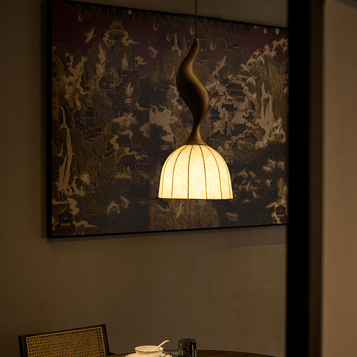 Elowen Twisted Wood Pendant Light - Vakkerlight