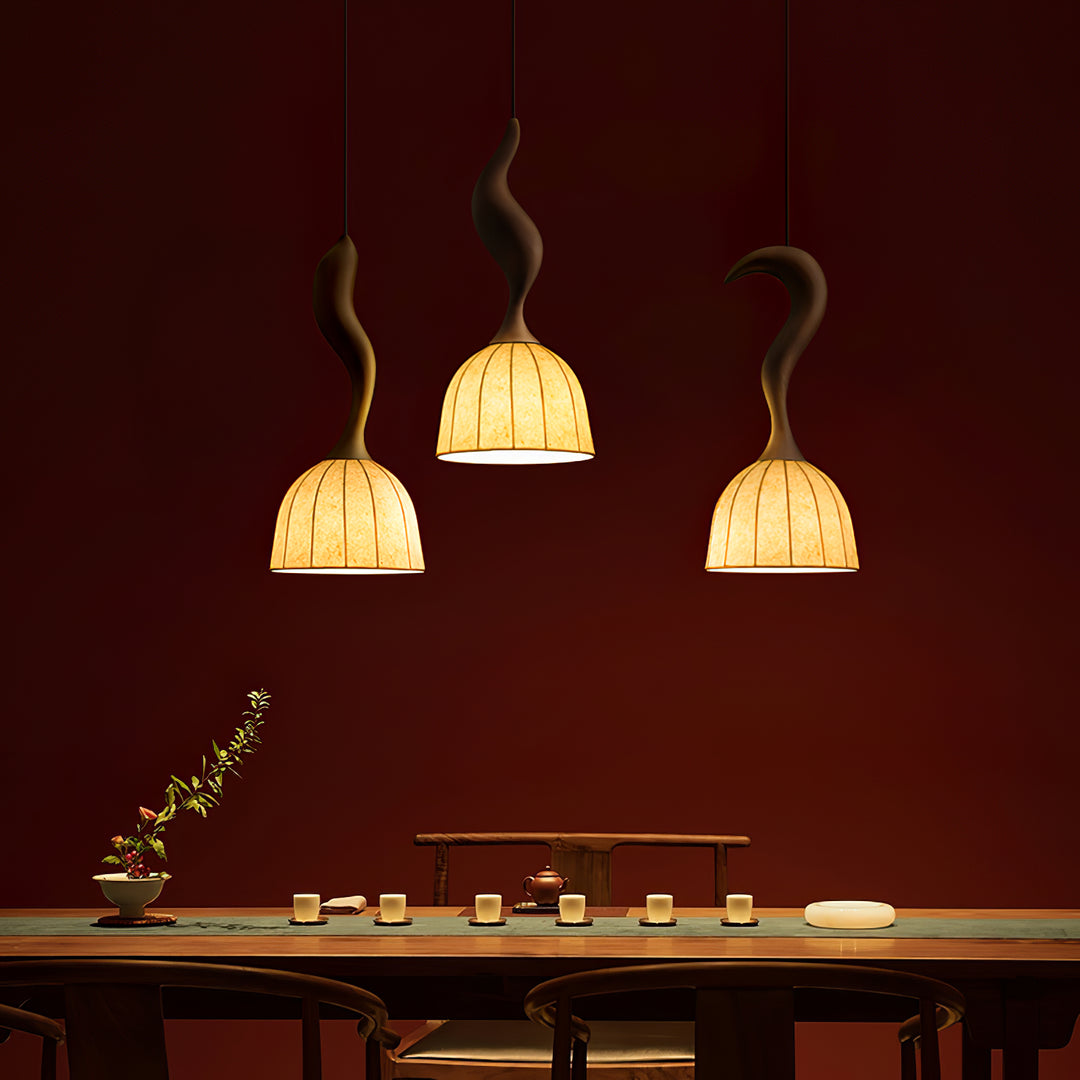 Elowen Twisted Wood Pendant Light - Vakkerlight